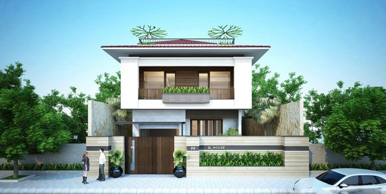 Thiet Ke Mat Tien Nha Pho Dep 13