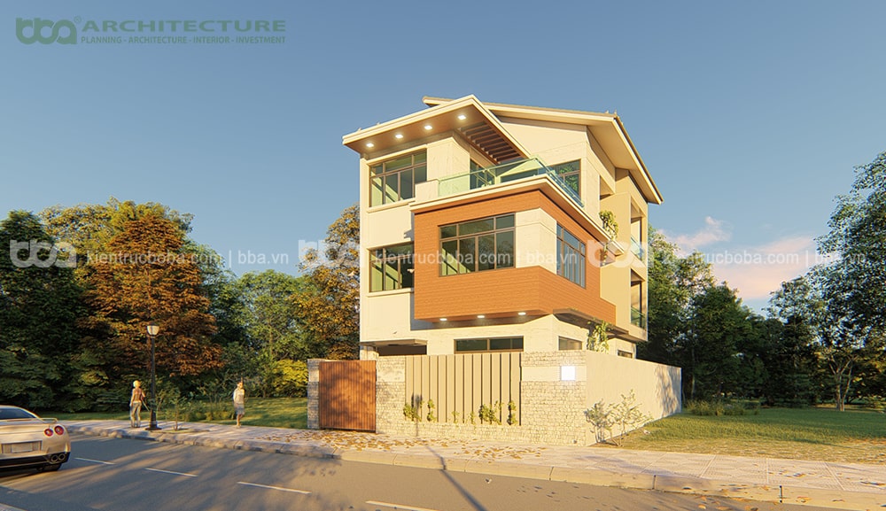 Thiết kế biệt thự 3 tầng mái lệch Mr Thái | Khu dân cư Happy City | Bình Chánh