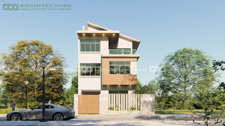 Thiết kế biệt thự 3 tầng mái lệch Mr Thái | Khu dân cư Happy City | Bình Chánh